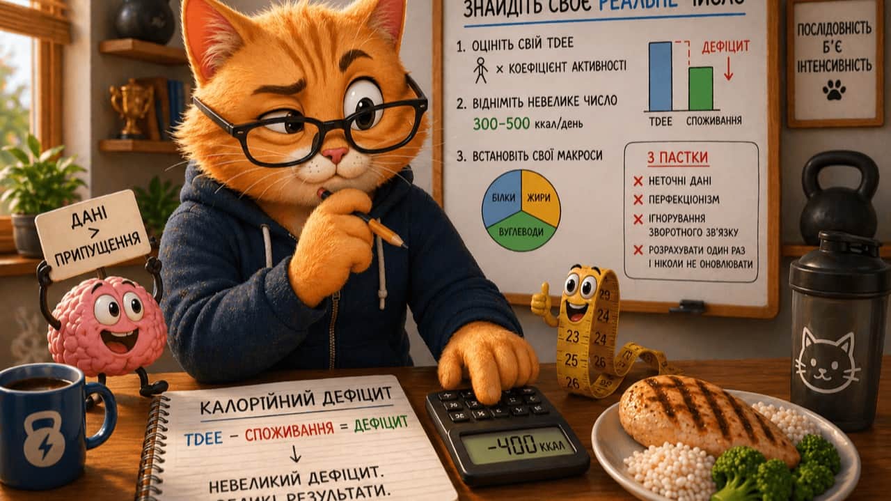 Як розрахувати дефіцит калорій (30-секундний гайд)