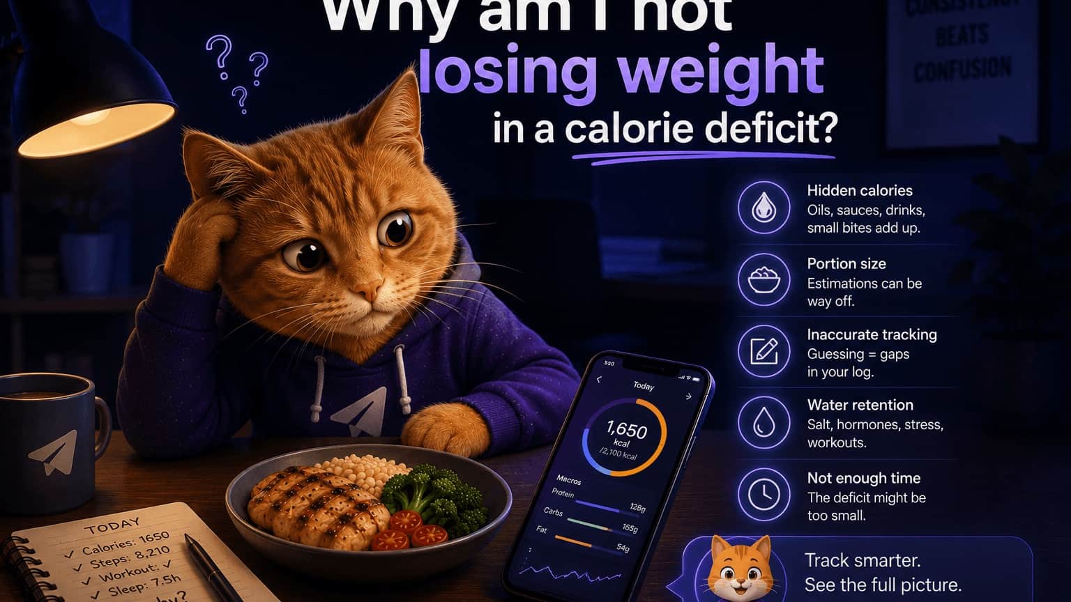 Why am I not losing weight in a calorie deficit?