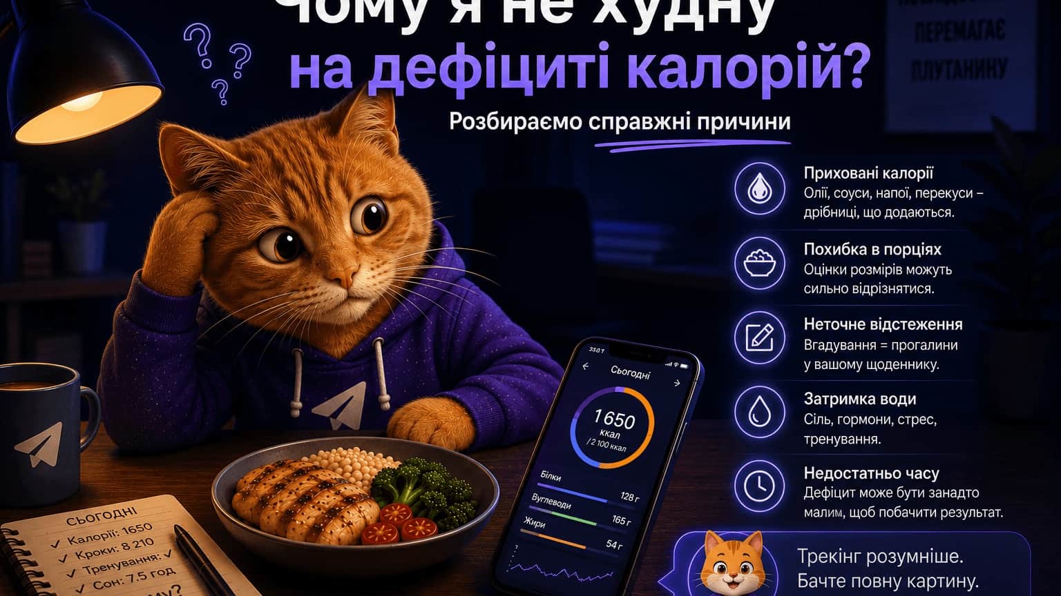 Чому я не худну, хоча в дефіциті калорій?